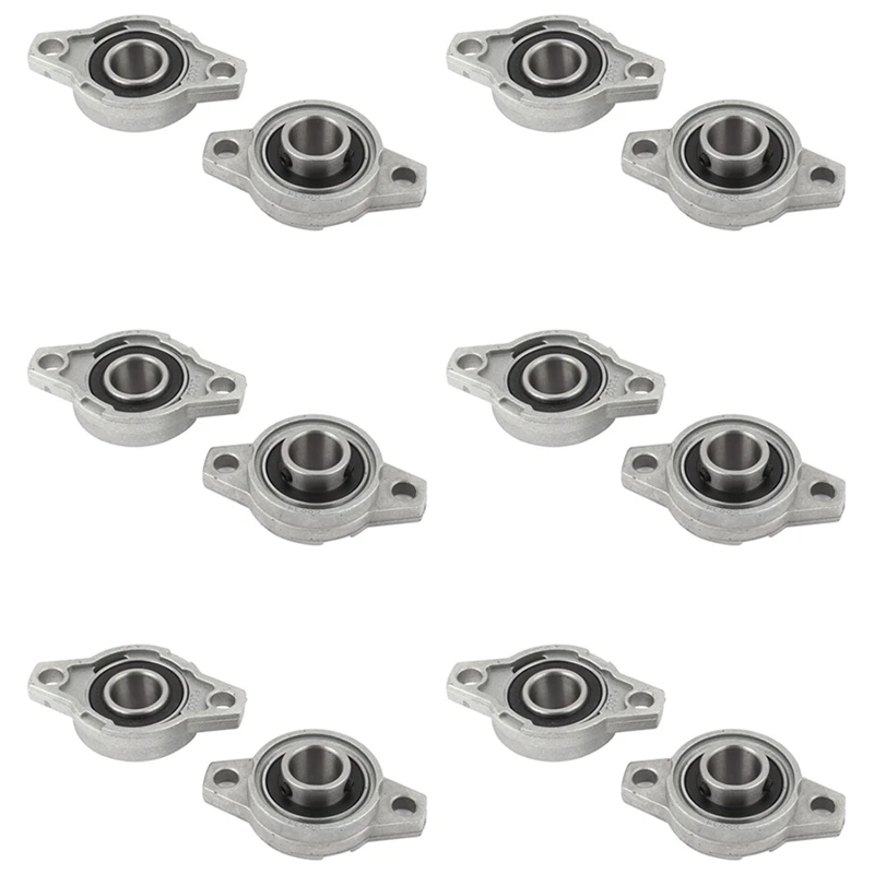 KFL002 FL002 Self Aligning Pillow Block Flange Bearing 15Mm 12PCS