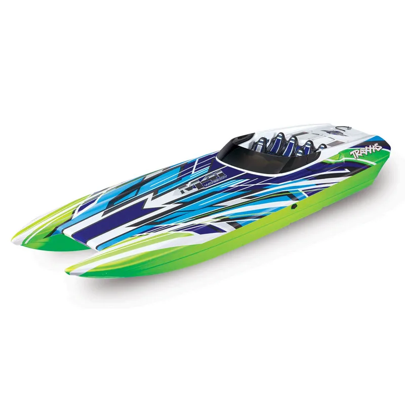 RC Catamaran Model Electric Remote Control Boat Model Toy Gift High-speed Speedboat Catamaran Model Racing Boat Finished Boat