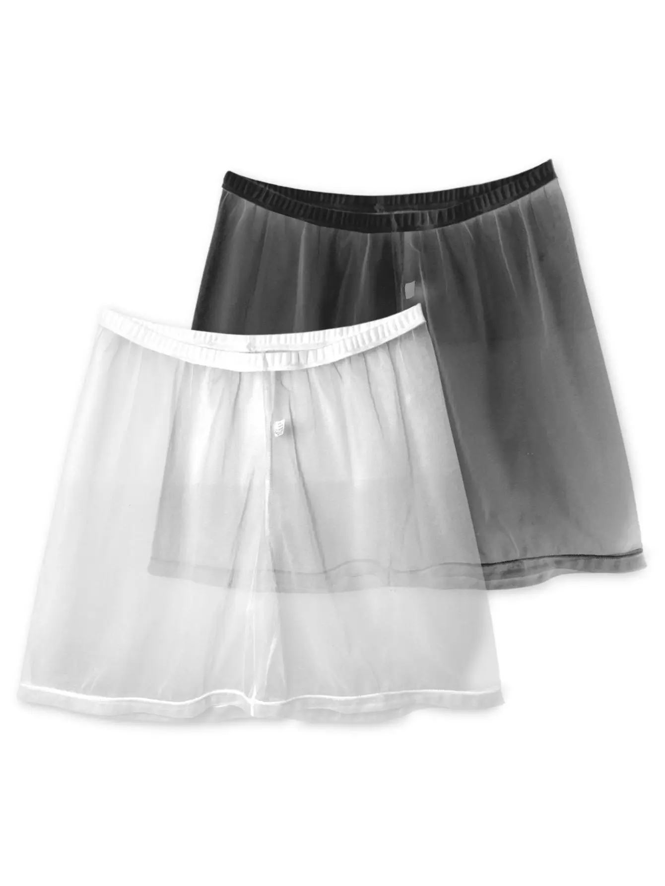 

Men's Sheer Mesh Underwear 2Pc Sexy Transparent Sleep Shorts Soft Loose Fit Home Lounge Pajama Pants Hombre Bóxers Transparentes