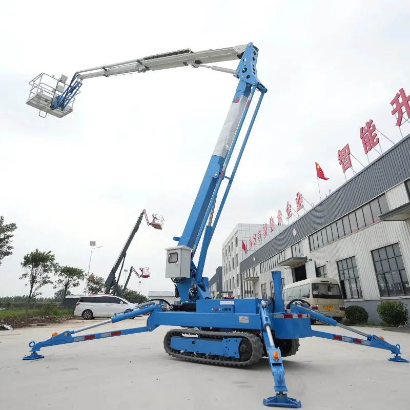YG Customized 10-20m Hydraulic Electric/Diesel Mobile Arm Crawler Spider Boom Lift