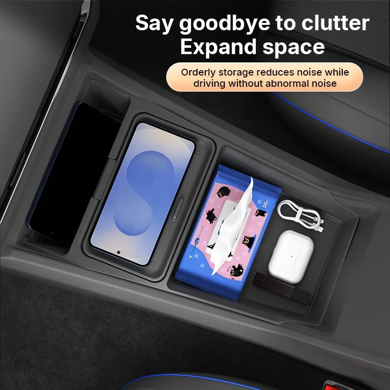 For Volkswagen VW Tiguan L Pro 2026 Center Console Lower Storage & Eyewear Box, SUV Interior Modification Accessories view 3