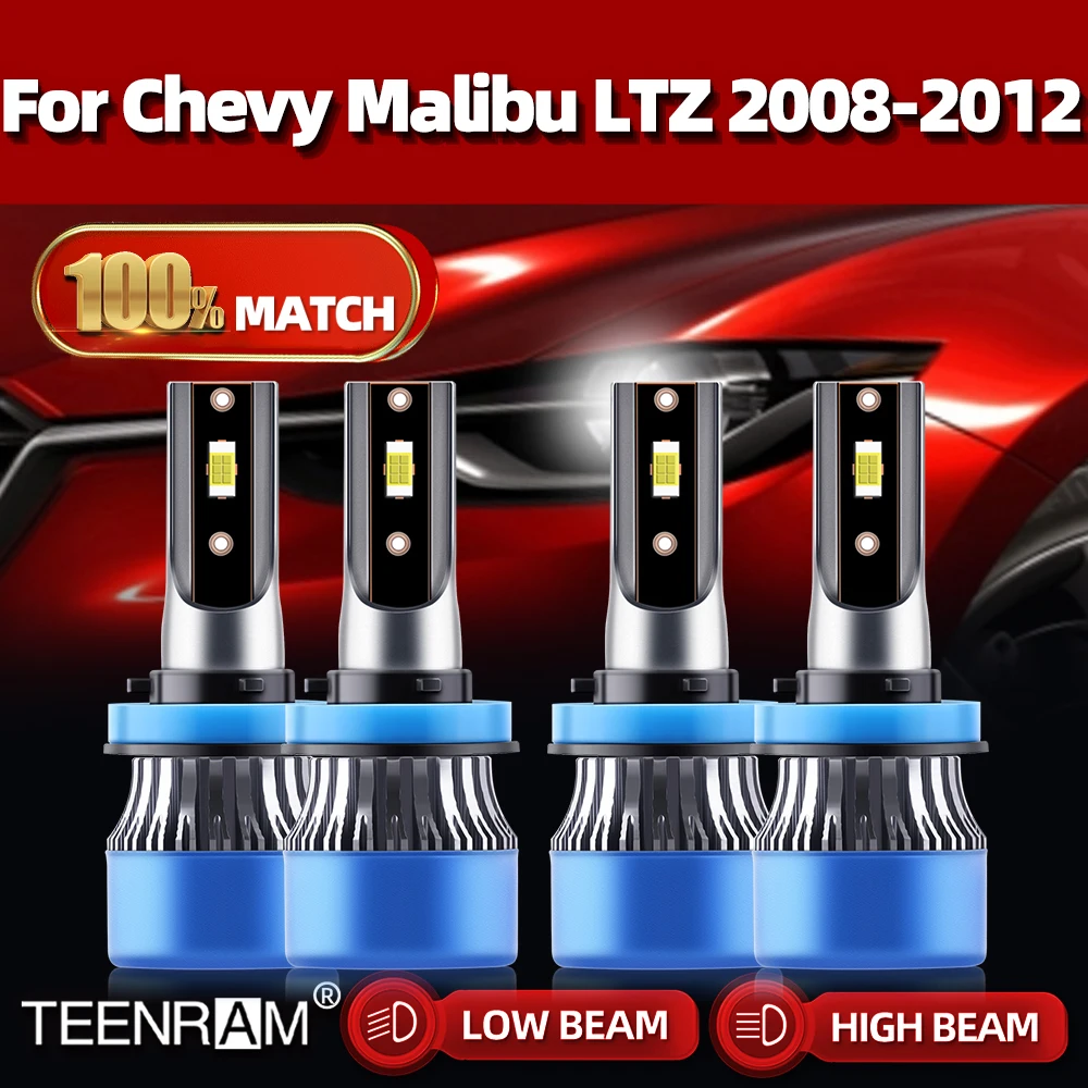 

40000LM LED Canbus Car Headlight Bulbs 240W Turbo Auto Lamp 6000K White 12V For Chevy Malibu LTZ 2008 2009 2010 2011 2012