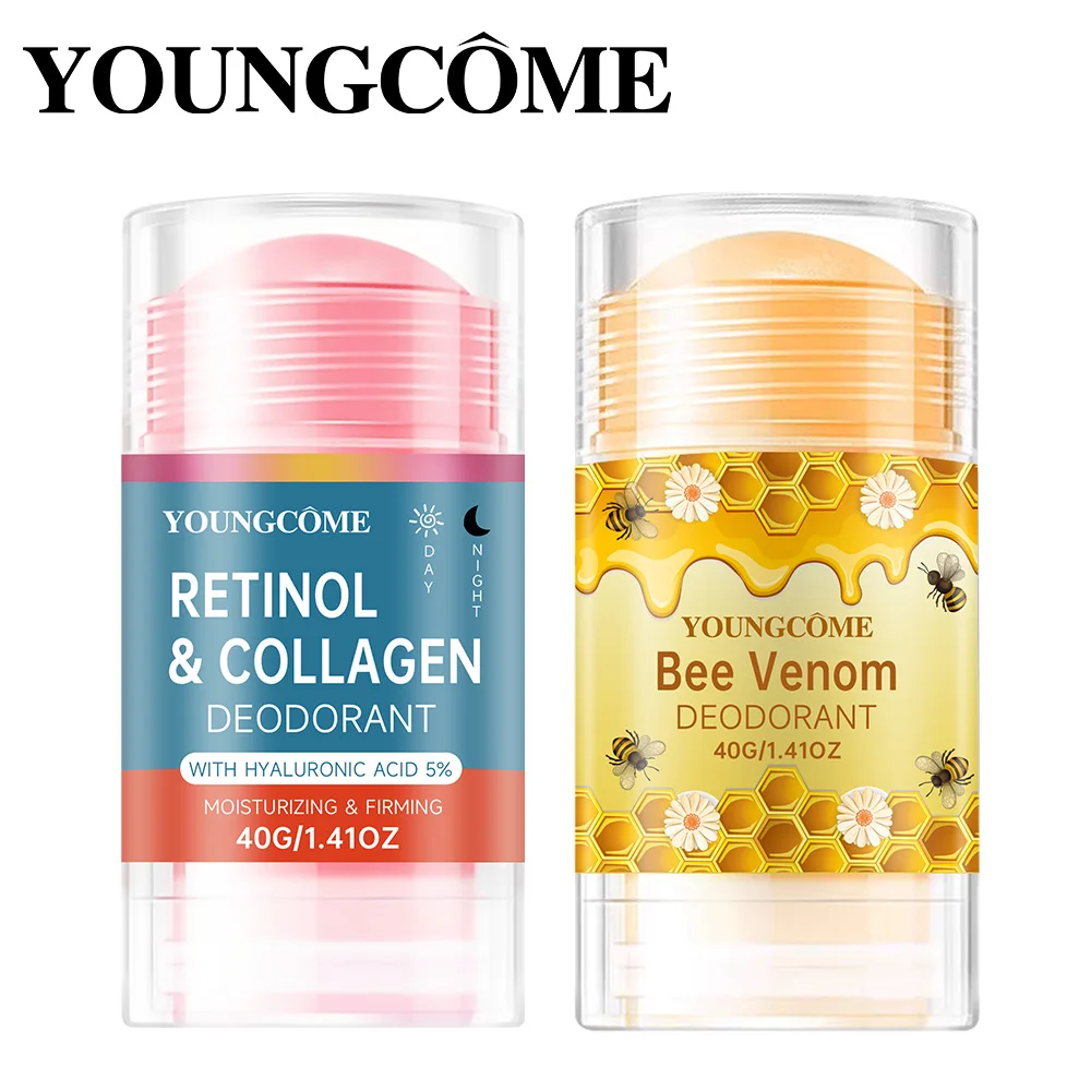 Retinol Collagen & Bee Venom Deodorant Lasting Armpit Deodorizer Effective Body Odor Removal Sweat Eliminator Underarm Odor