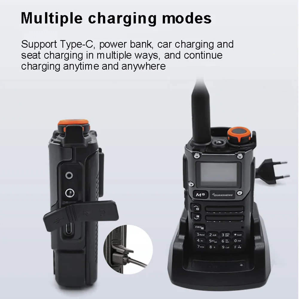 Quansheng UV-K6 UV-K5(8) Walkie Talkie 5W Air band Radio UHF VHF DTMF FM Dual Band Two Way Radio with NOAA Weather Alarm