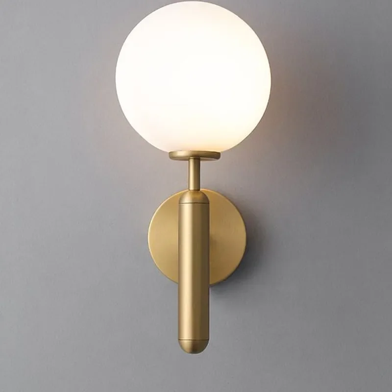for Light Luxury Copper Wall Lamp Post Modern Living Room Aisle Corridor Bedside Simple Nordic Creative Personality American