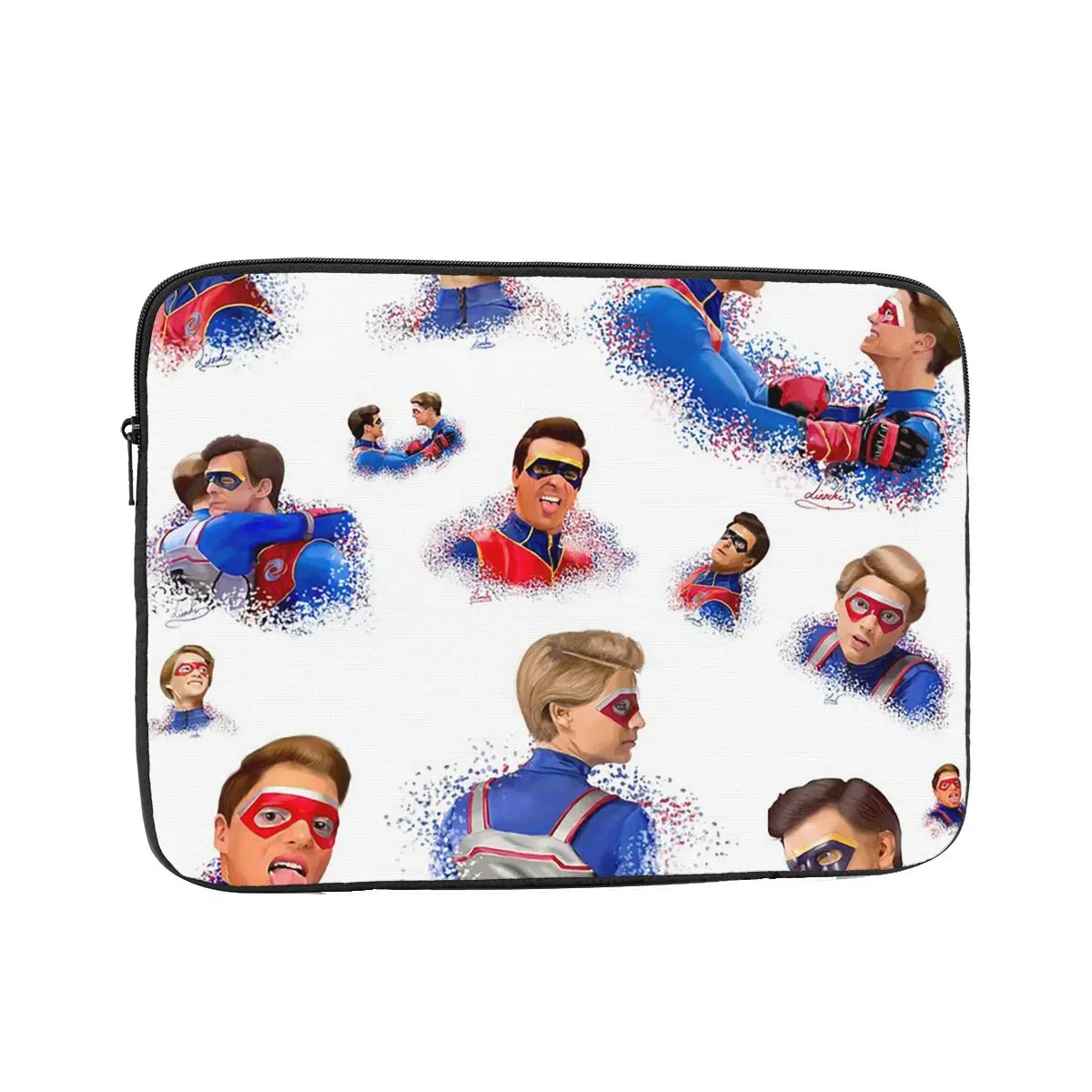 Captain Man And Kid Henry Danger Drawing Case Pouch 10 12 13 15 17 Inch For Macbook Air Pro Tablet Shockproof Case Bag