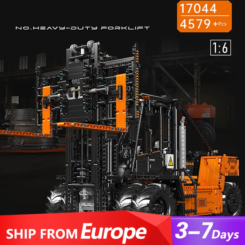 Technical MOC Remote Control Heavy-Duty Forklift Fork Lift Truck Truck Car Model 4579PCS Building Blocks Brick Puzzle Toys Gift