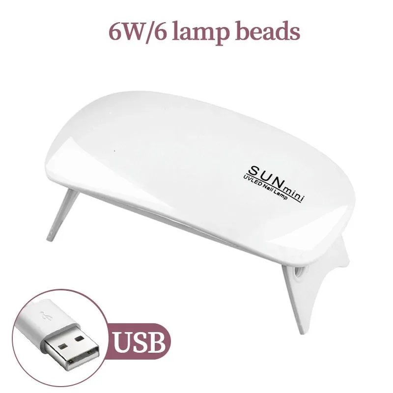 Mini macchina per asciugare le unghie Lampada per manicure UV portatile a LED Lampada per unghie per uso domestico per asciugare lo smalto con cavo USB Strumento per manicure