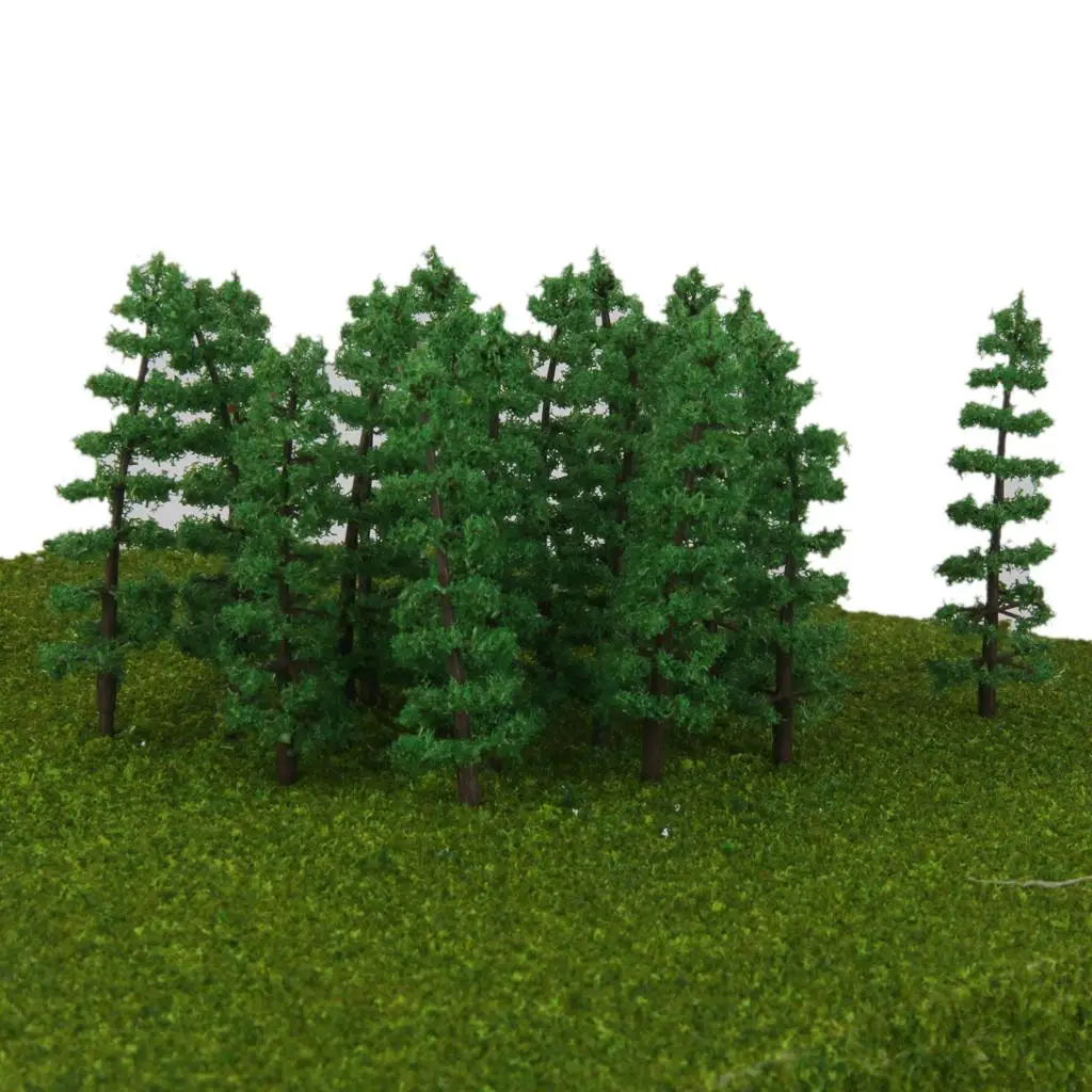 Pack of 2 Fir Trees Model Train Scenery Landscape HO 1:100 for Gift