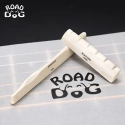 ROAD DOG   Acoustic Guitar Nut Saddle. Upper pillow/lower bridge. Artificial ivory material. Size 43/72. Good tone resonance.