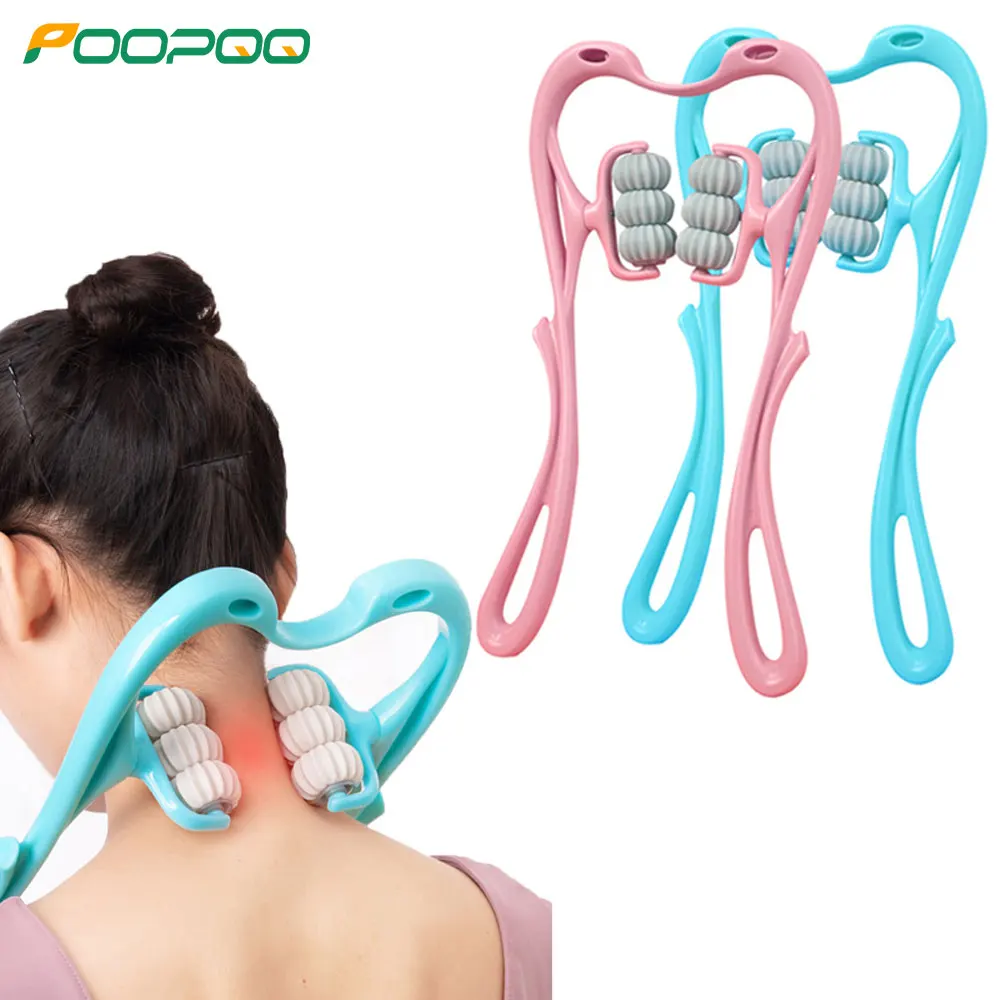 1 pz massaggiatore collo per collo spalla punto di innesco plastica punto di pressione terapia collo Massageador Massagem alleviare il rullo della mano