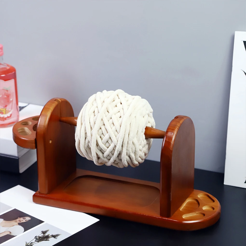 Yarn Rack For Knitting Enthusiasts Neatly Store Yarn Home Spool Holder Wooden Yarn Holder Wool Ball