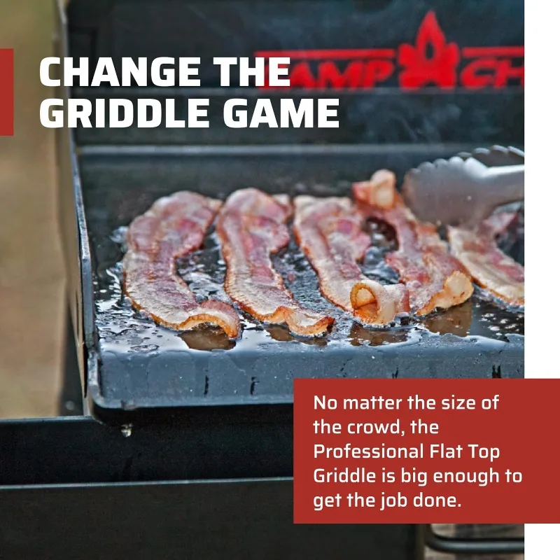 Camp Chef 1-Burner Griddle - Professional Flat Top Griddle Cooking Systems -Outdoor Cooking Equipment - Fits 14