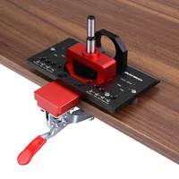 ENJOYWOOD Metal Concealed Hinge Jig Standard Size Accurate Aluminum Alloy Quick Clamp Hinge Hole Drilling Jig Woodworking Tool