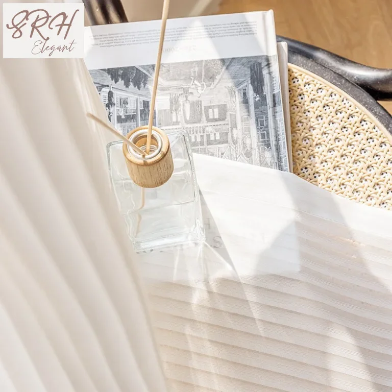 Curtains for Living dining room bedroomVertical louvers, heat insulation, UV-proof gauze curtain, dream curtain, alcony, white