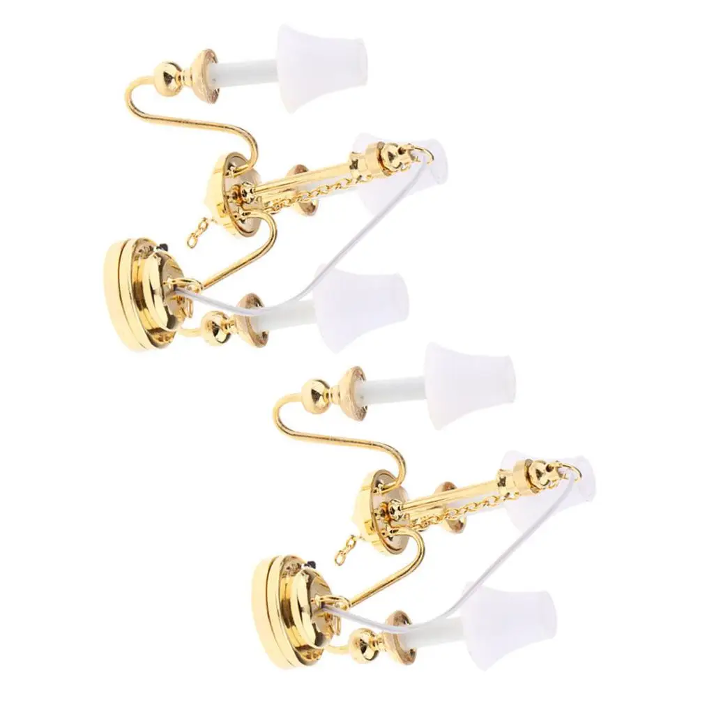 4pcs 1:12 Scale Dollhouse Miniature Battery Operated Ceiling Lamp