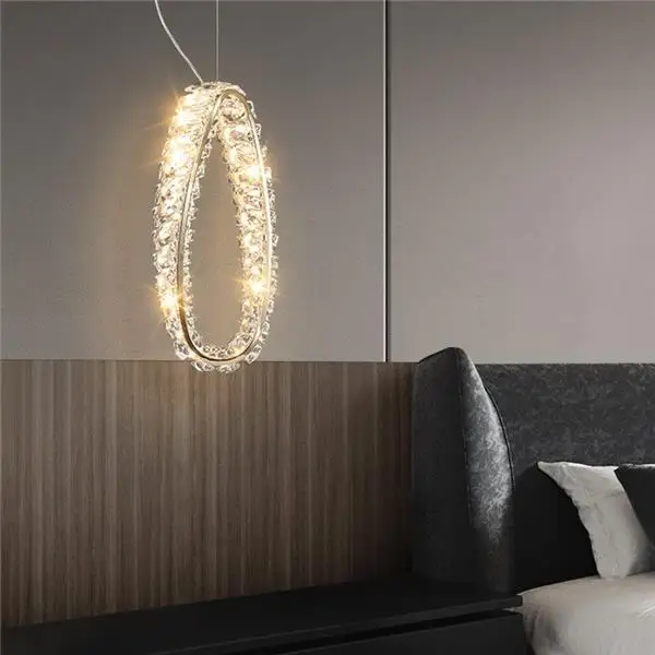 Small Crystal Modern Chandeliers for Dining Table Decor Golden Luxury Hanging Lamps for Ceiling Home Lighting Fixture LED Lustre