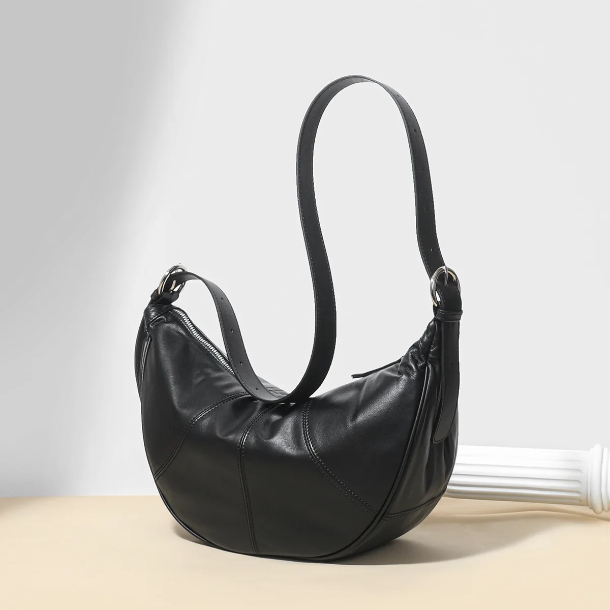 AIGO Minimalism Style Women Saddle Bag Shoulder Underarm Puse New Shoulder Bags For Women Niche Dumpling сумка женская bolsos