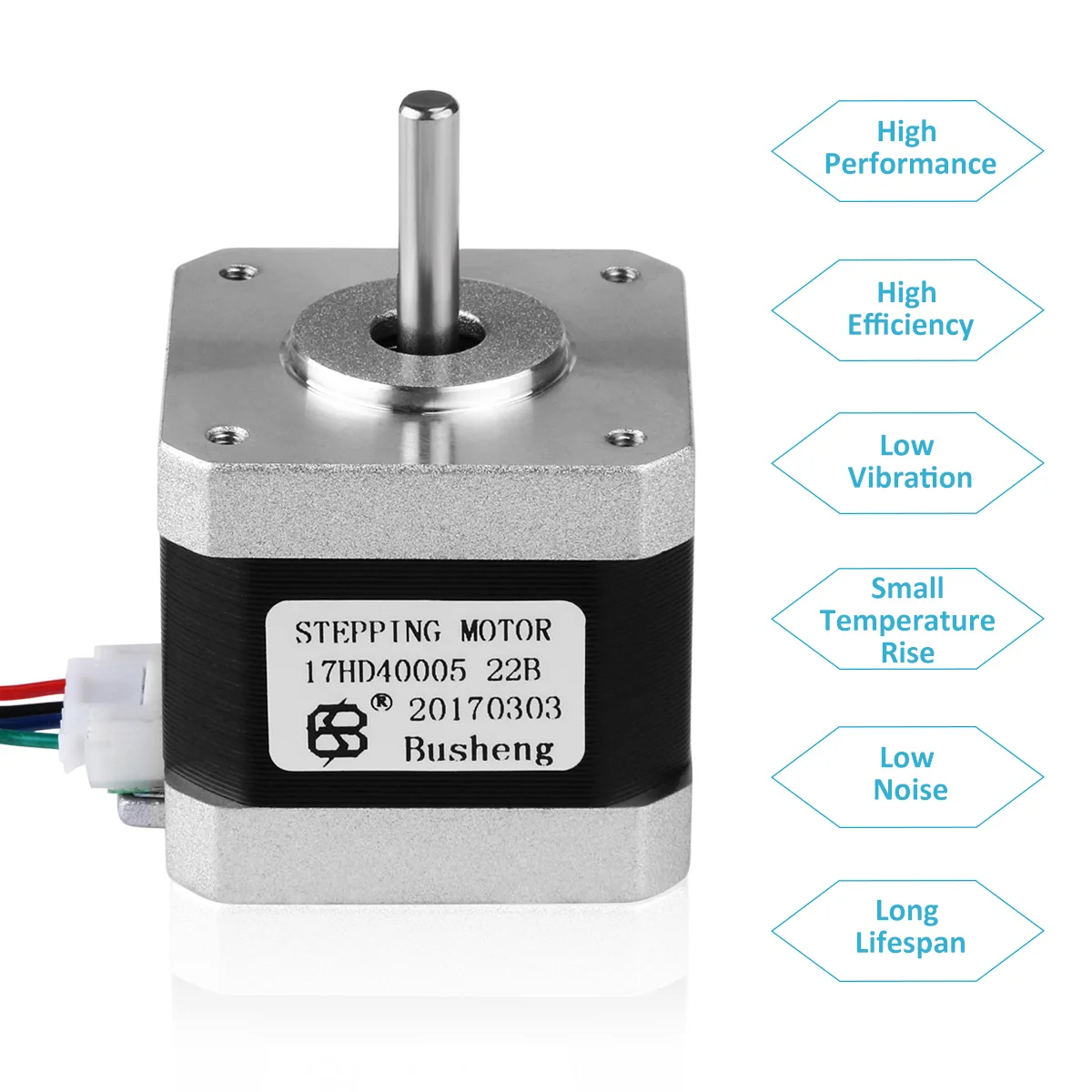 

17 2 Phase Stepper Motor Motor 1.8° 1.3A 2.4V 40Mm For 3D Printer Da Cd Bc Ab Rotation 7Hd48004-22B 2 Wire