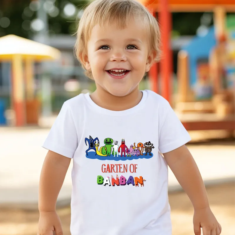 

Garten of Banban Print Cartoon Kids T-shirt Summer Funny Game Girls Clothes Baby Boys Short Sleeve T shirt Children's Clothing