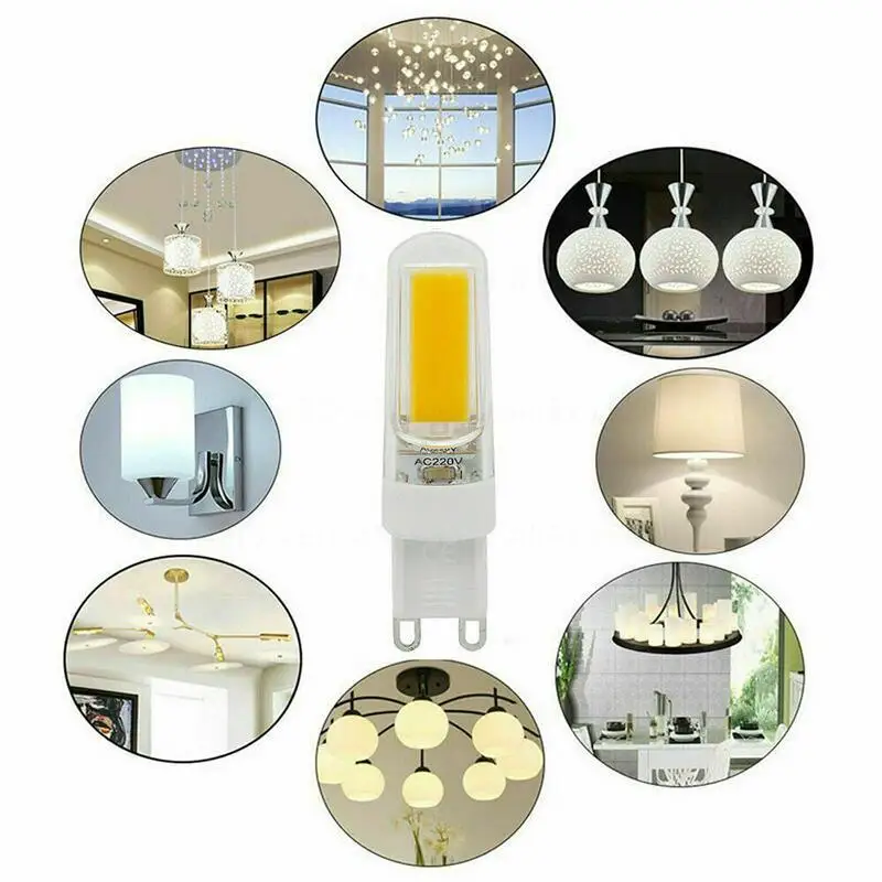 Led g4 g9 e14 lâmpada pode ser escurecido 6w ac220v 110v lampada cob lâmpada de luz led bombillas luz quente fresco whitereplace 60w lâmpada halógena