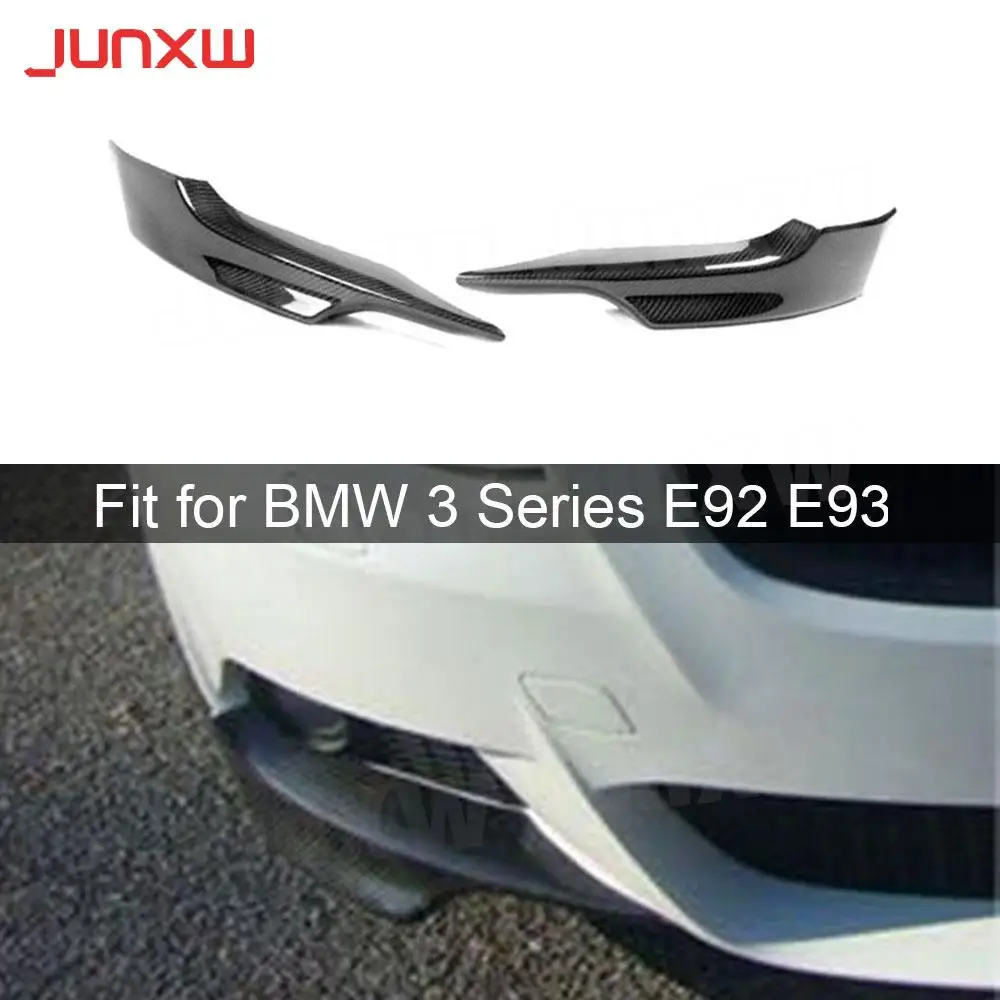 

2PCS Carbon Fiber Car Front Bumper Splitter Lip Diffuser Guard Protector For BMW 3 Series E92 E93 M Tech Sport 2007 - 2009 FRP