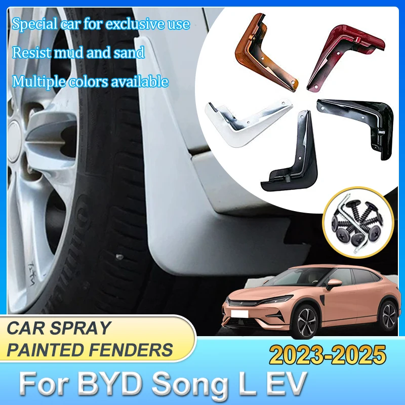 

Car Baking Paint Fender For BYD Song L EV 2023 2024 2025 Auto Front Rear Mud Flaps Mudguards Splash Flaps Auto Tools Accessories