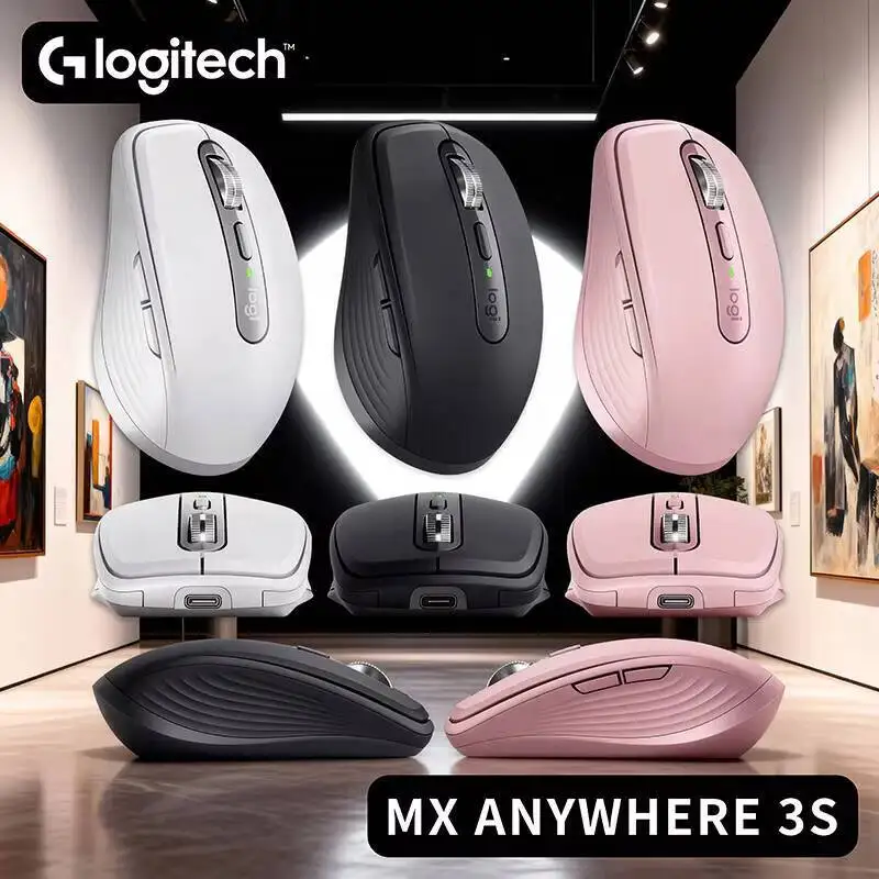 

Компактная мышь Logitech MX Anywhere 3S, эргономичный дизайн, перезаряжаемая, с быстрым прокруткой для портативных ПК Mac