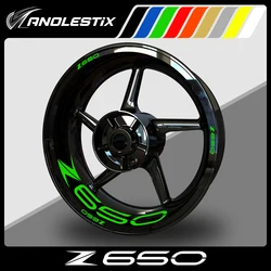 AnoleStix Reflective Motorcycle Wheel Sticker Hub Decal Rim Stripe Tape For Kawasaki Z650 2017 2018 2019 2020 2021 2020 2023