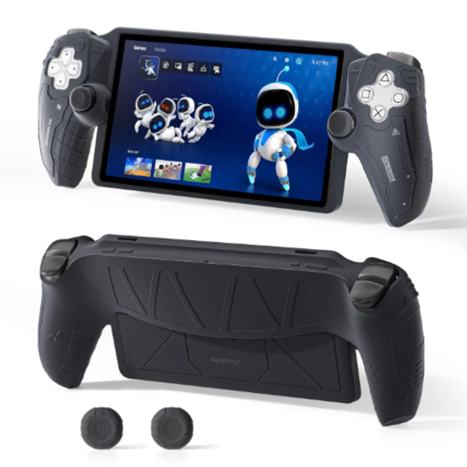

GeekShare GesTac Silicone Protective Case for PlayStation Portal – Soft Protective Cover for PS Portal -Includes 2 Thumb Grips