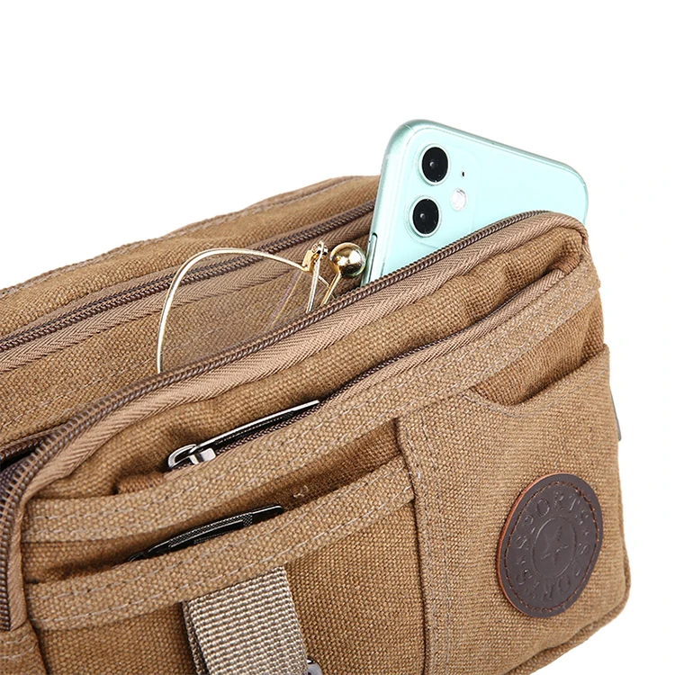 Herren-Gürteltasche, Reisetasche mit Verstellbaren Schultergurten, Ideal für Outdoor-Wanderungen und Camping – Detail 8