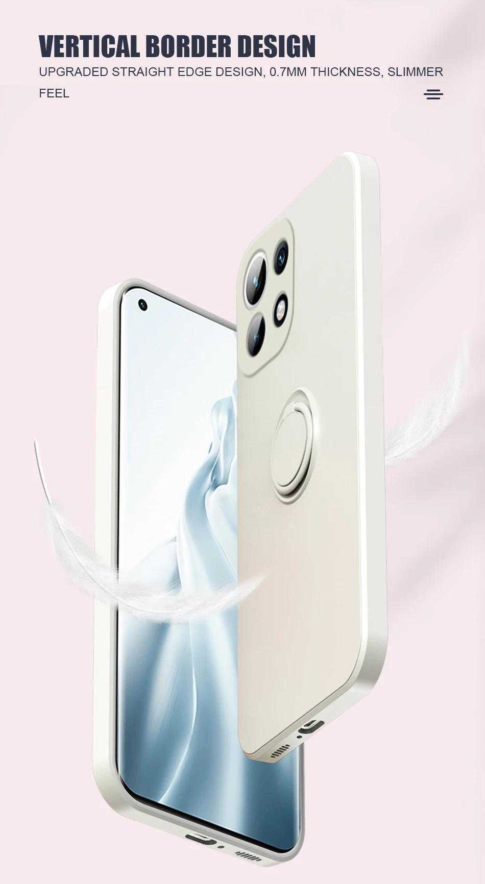 Ringhalter-Hülle für Xiaomi Redmi Note 15 14 13 12 11 10 Pro 12C 11S A1 Mi 14T 10T 11T 12T 13T Flüssigsilikon Magnetische Abdeckung – Detail 9