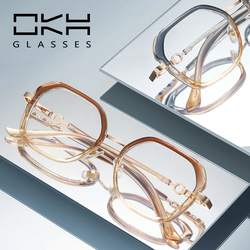 

OKH TR90 Frame Women Anti-blue Light Eyeglasses Frame Fashion Trend Reading Glasses Men Prescription Eyeglasses Myopia