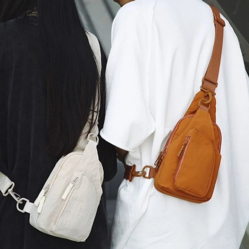 

Casual Men's Chest Bag Waterproof Adjustable Strap Nylon Shoulder Bag Lightweight Large Capacity Crossbody Fanny Pack Unisex