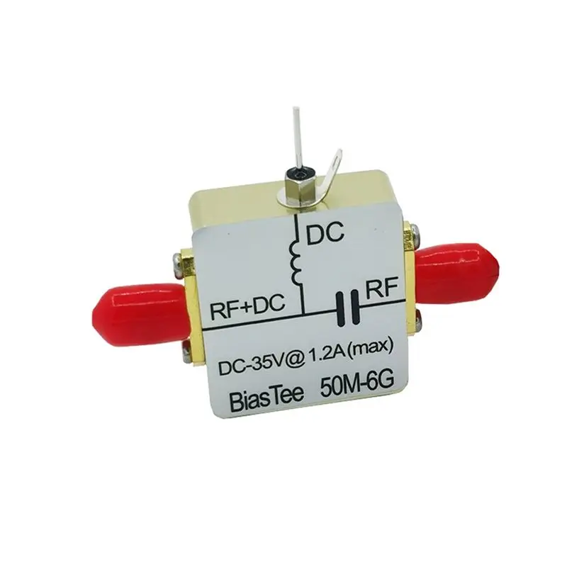LXYB18B 50M-6Ghz Bias Tee RF Feed Biaser Coaxial Feed Biastee Box Low Insertion Loss For HAM Radio SDR Antenna