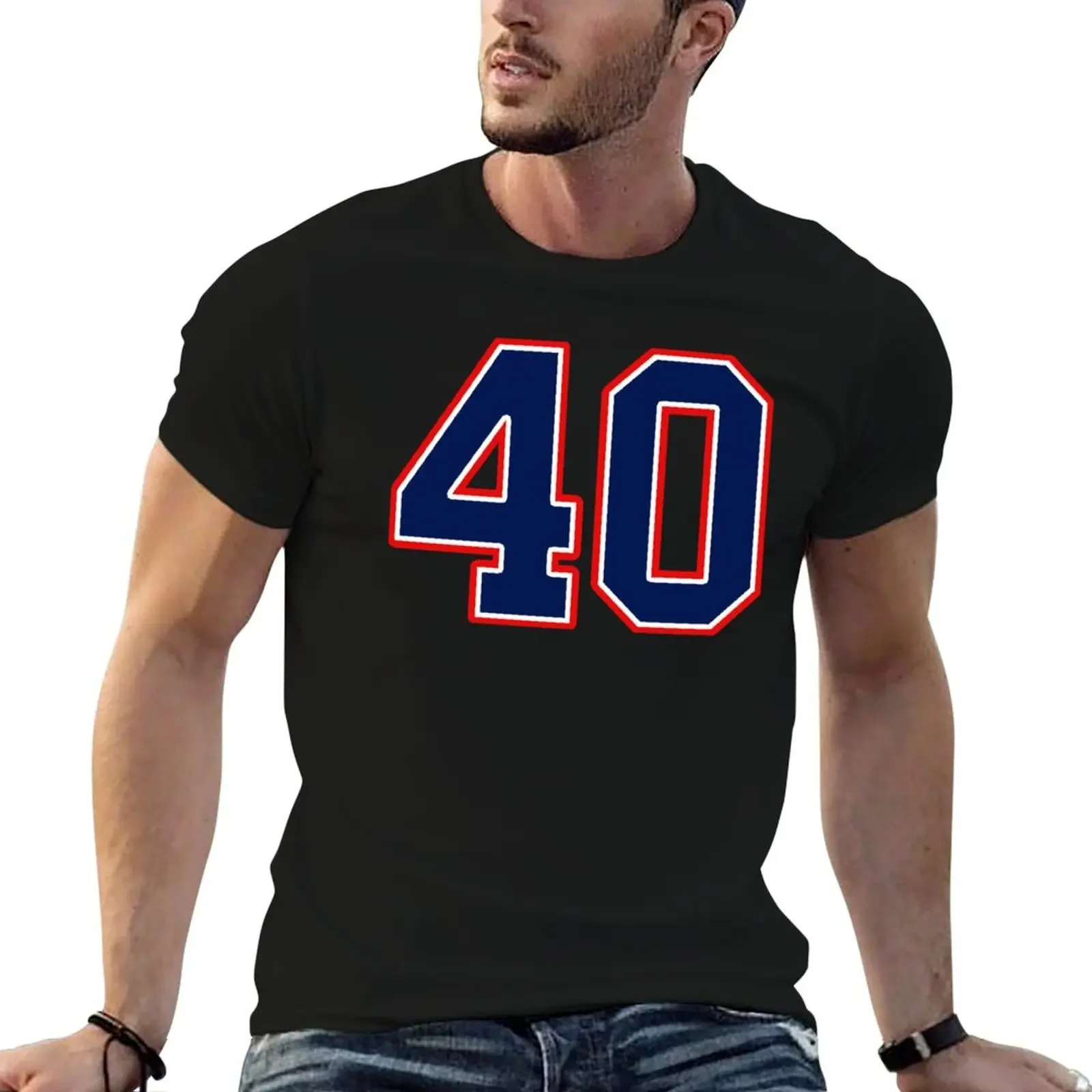 Number Forty 40 Sports Jersey T-Shirt korean fashion plus sizes plus size tops men t shirts