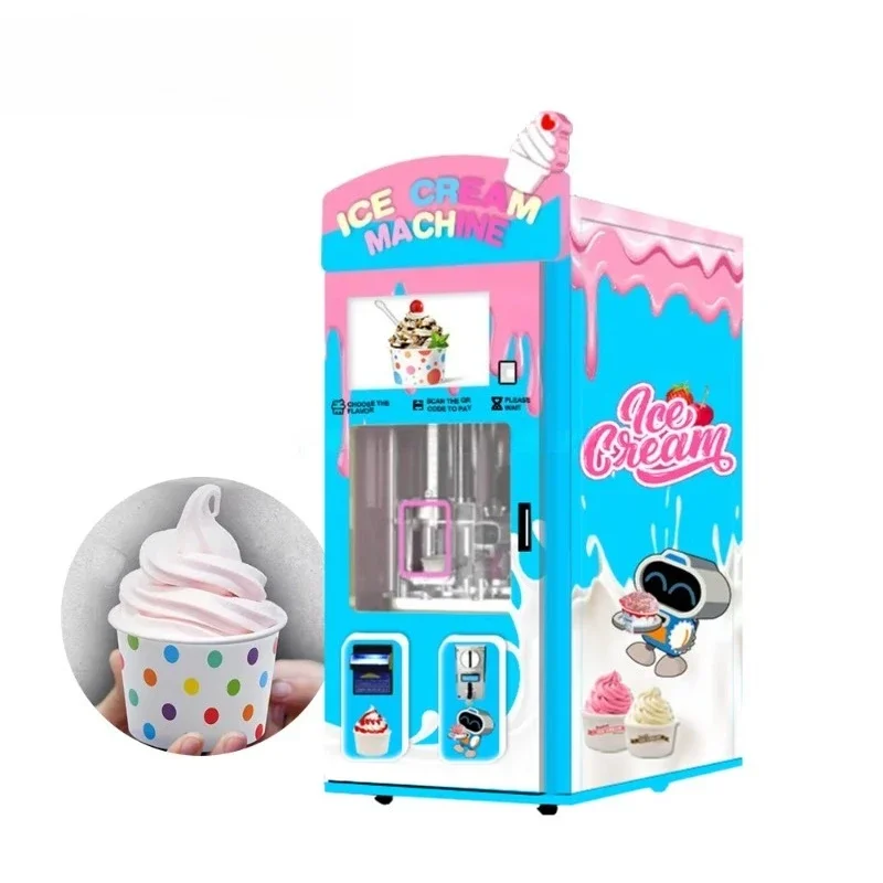 Fully Automatic Ice Cream  Vending Machine for Business Self-Service Commercial Ice Cream Machine