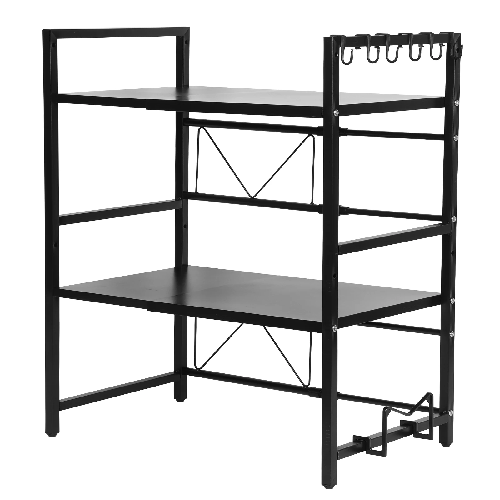 

Двухуровневая полка для микроволновой печи, износостойкая подставка для хранения приправ, органайзер для духовки, полка для кухонной утвари и столовых приборов на столешницу