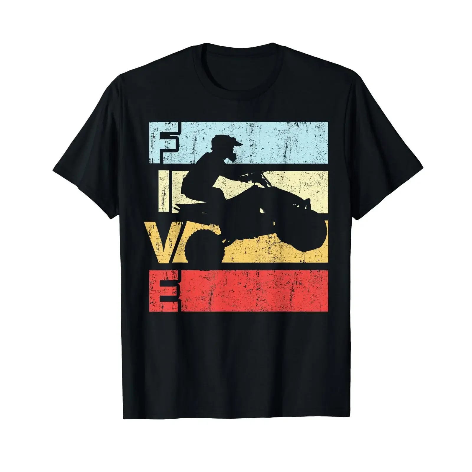 ATV 5th Birthday Party 4 Wheeler Quad Theme T Shirt vintage Washed Slightly Unisex Stylish Comfortable designer clothes