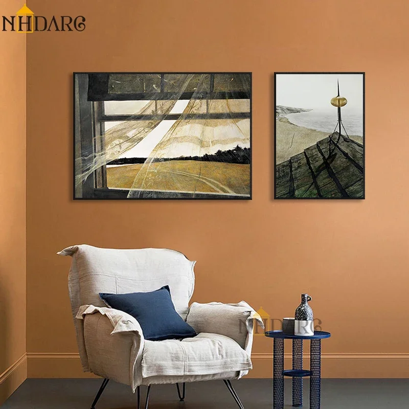 فن جداري بسيط اسكندنافي, كلاسيكي, خمر, مايكل ويث, hd, طباعة ملصق قماش, ديكور المنزل, غرفة النوم, غرفة المعيشة #3