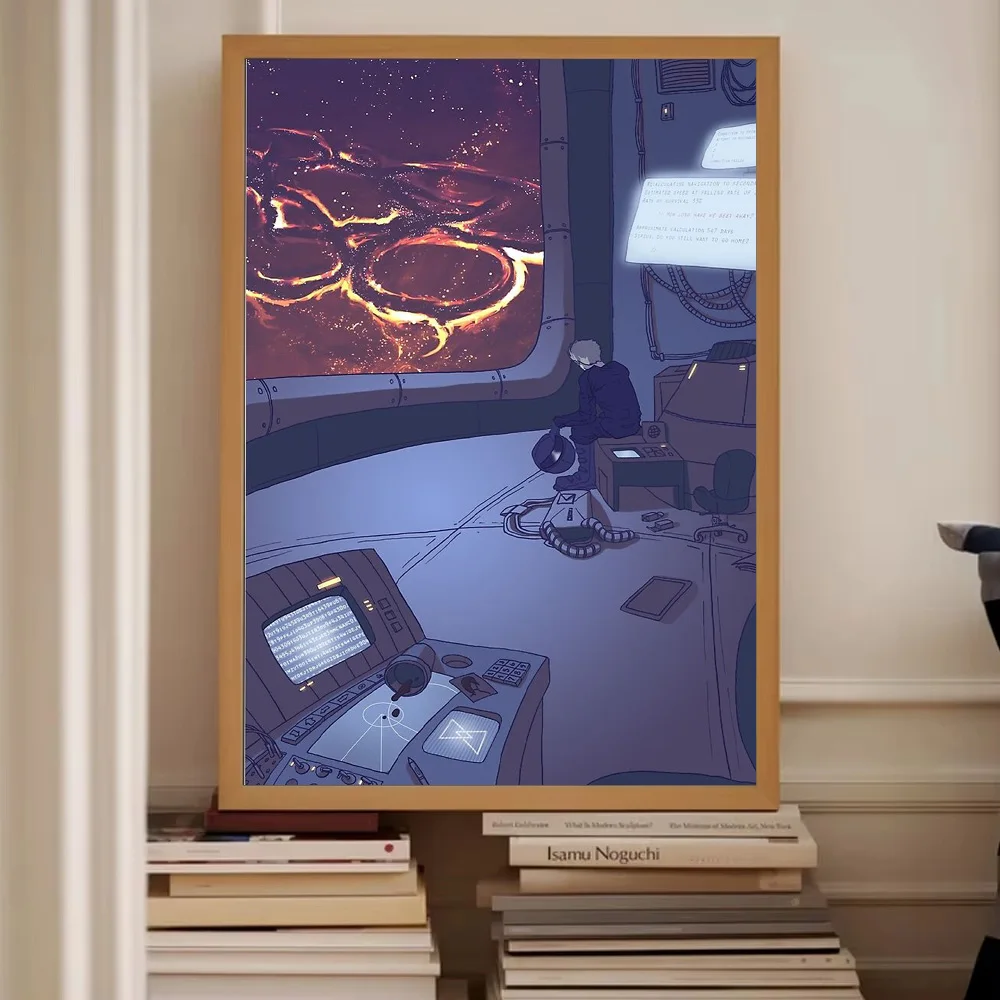 Vaporwave جدار الفن Cyberpunk Citycape المناظر الطبيعية المستقبلية قماش طباعة التكنولوجيا الجمالية غرفة ديكور الخيال العلمي الفني