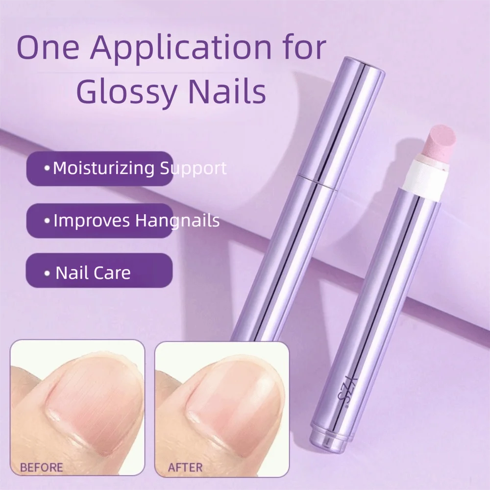 3 In 1 Nail Cuticle Oil Ceramic Tip Moisturizing Cuticle Pusher Nail Oil Pen Anti-barb Brighten Nail Growth Pen Home Nail Care