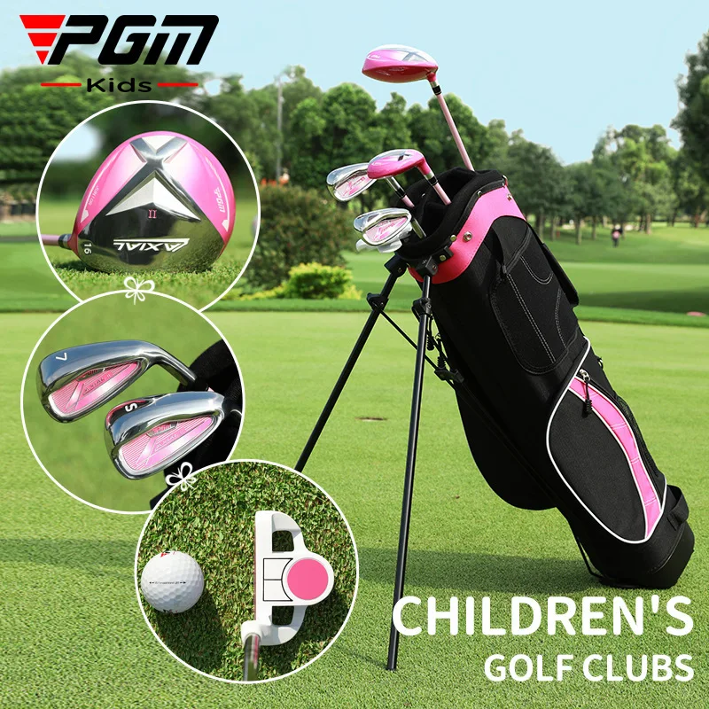 PGM AXIAL II Kids Golf Clubs Set Junior Right Handed Carbon Shaft Children Beginners Practice Pole 5pcs with Bag JRTG015