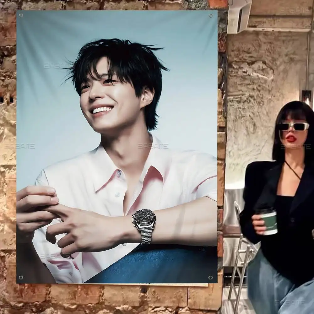 1 قطعة Kpop بارك بو اللثة الكلاسيكية DIY بها بنفسك العلم للأسرة مجموعة صور غرفة المعيشة المنزل النوم ديكور جدار ديكور فني راية