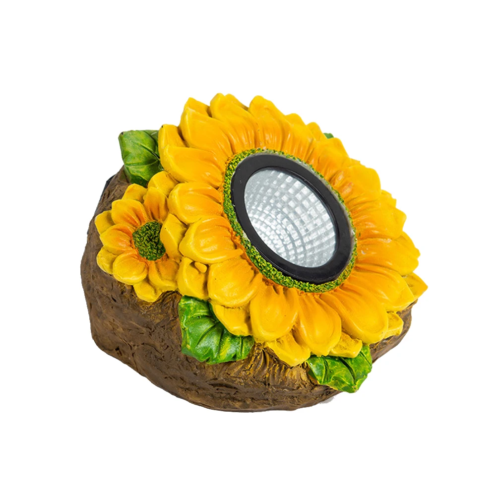 

Solar Outdoor Lights Resin Sunflower Lamp Post Yard Lawn Pathway Garden Decoration Insect Repellent Emergency Use Warm