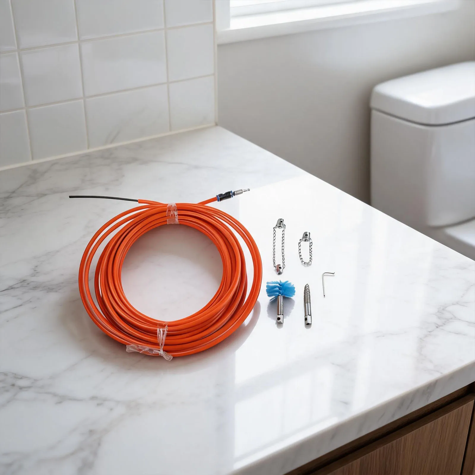 For Home Plumbing 5meters Hand Crank Auger Effective Toilet Clog Remover Hand Crank Tool User-friendly Operation