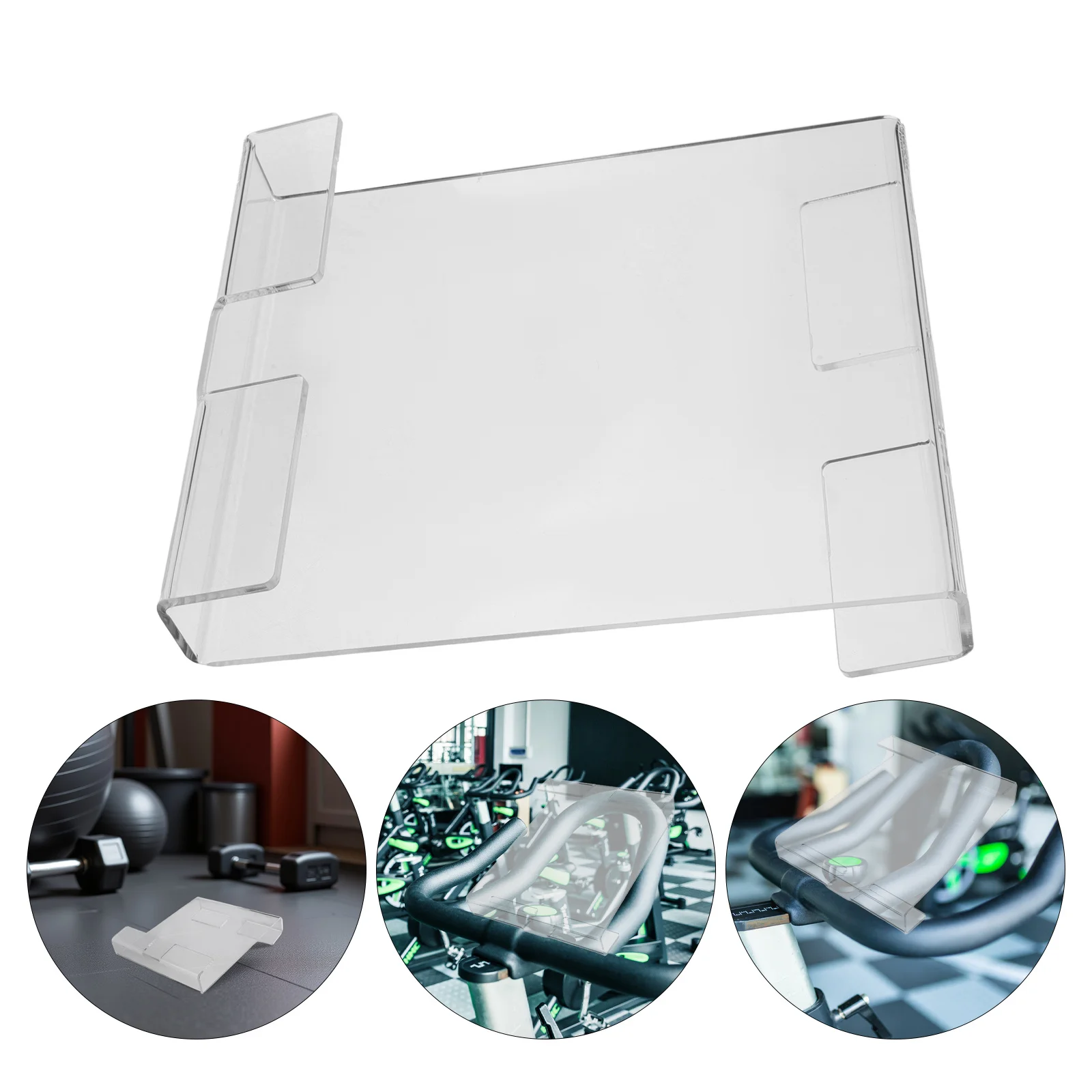 

Universal Acrylic Treadmill Tablet Holder Fitness Bike Reading Stand Stable Document Rack For Phones Books Magazines Stationary