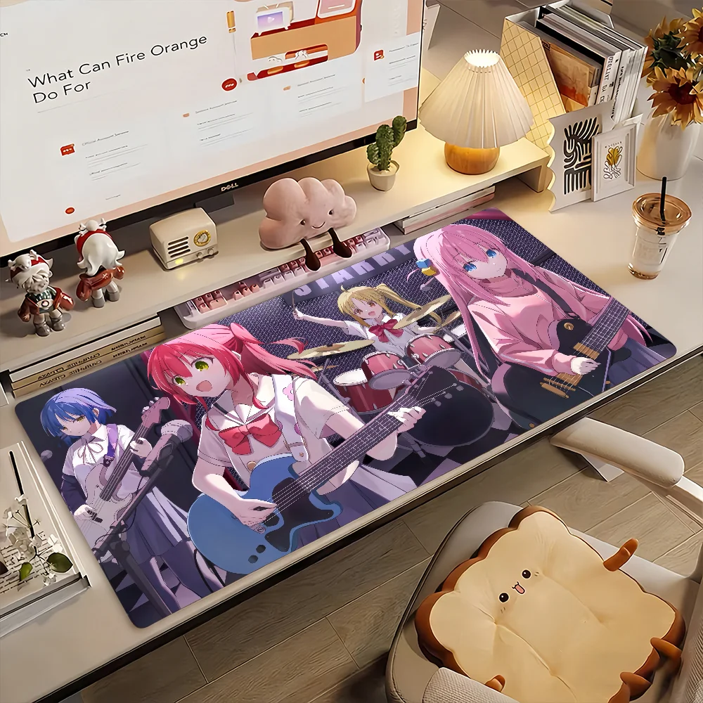 Anime B-Bocchi the R-RockS Mouse Pad Non-slip Rubber Gamer Balance Computer Mat Decoracion Deskmat Laptop Office Large