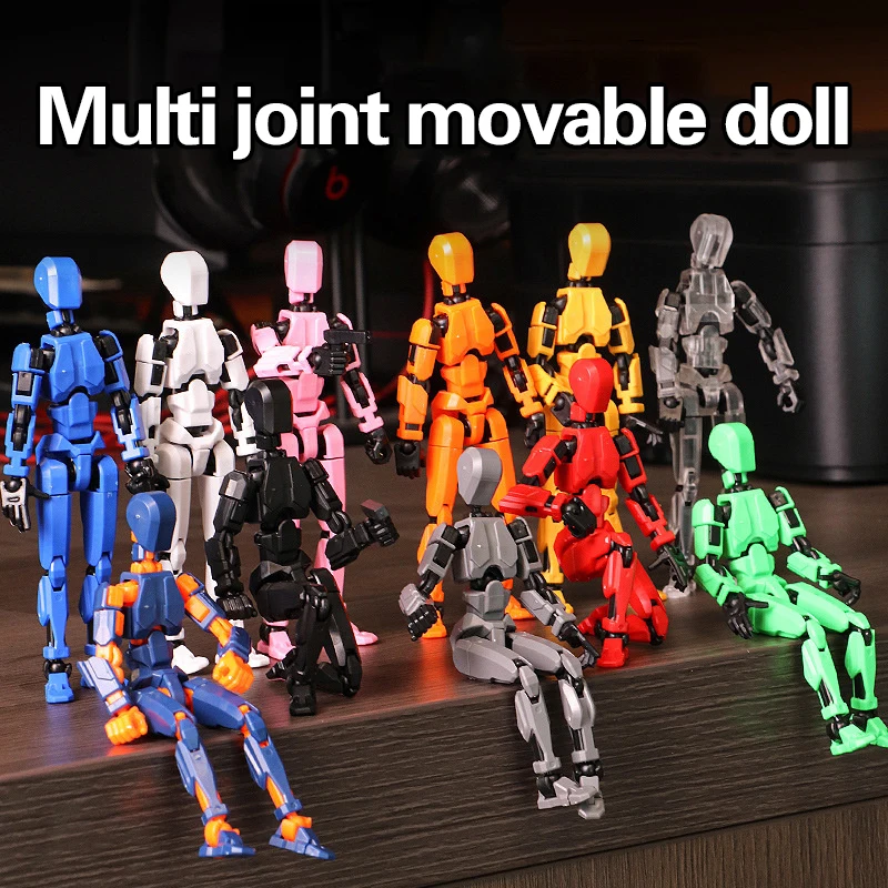 Ensemble de figurines d'action robot angisword imprimées en 3D, Robo 13, jouets d'action Fidget, figurine articulée, bureau de collection