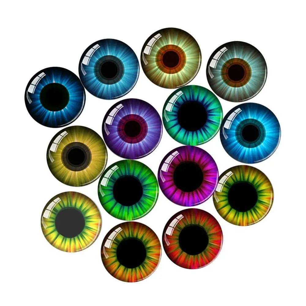 20pcs/10pairs 6mm-20mm Eyes Crafts Eyes Crystal Plastic Puppet Crystal Eyes Dolls DIY Tools DIY Doll Accessories High Quality